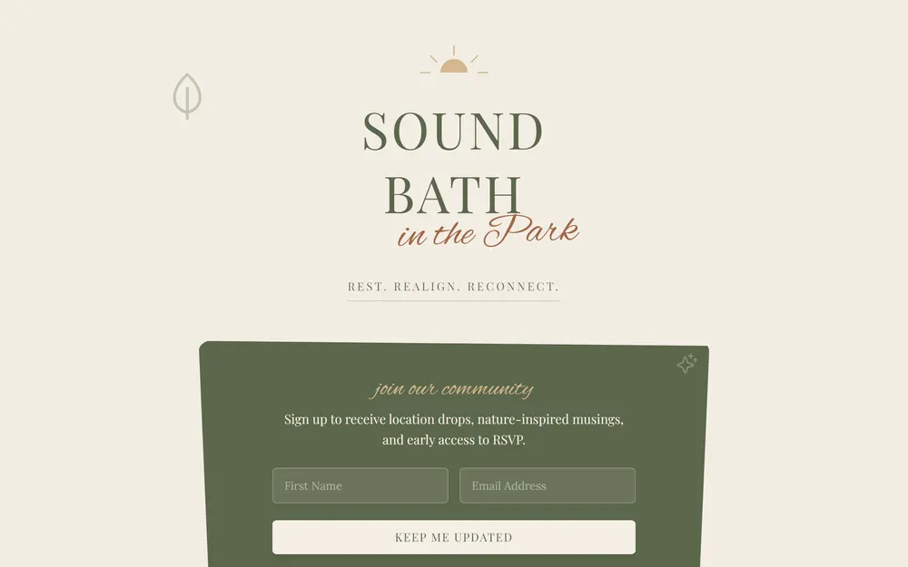 Sound Bath in the Park — wellness / events