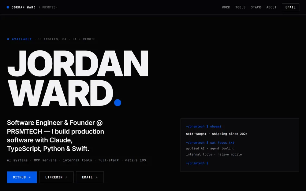 Jordan Ward — personal brand